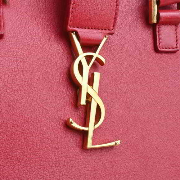 Saint Laurent Leather Baby Cabas 2way Handbag Red - Picture 8 of 9